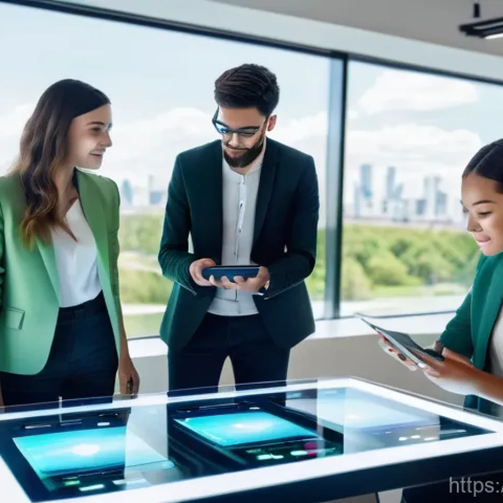 지적재산권 관리 소프트웨어 비교 - **Prompt 1: Collaborative Innovation**
    A diverse group of five young professionals, three women ...