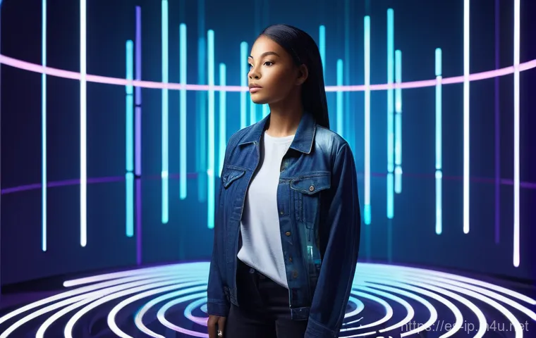 지적재산권과 4차 산업혁명 - Image Prompt 1: The Digital Labyrinth of Ideas**