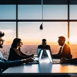 지적재산권 전문가로서의 일상 - **Prompt:** A dynamic and inspiring scene depicting a diverse group of modern digital creators – a g...