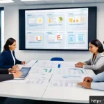 지적재산권 업무에서의 효율적인 문서 작성 팁 - A professional office scene focused on intellectual property document drafting: a diverse group of S...