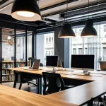 지적재산권 보호 전략의 중요성 - A modern startup office scene in Madrid, Spain, showcasing a diverse team of professionals engaged i...